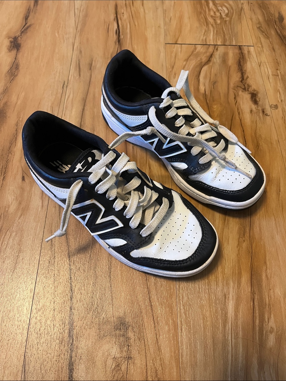 New Balance Kids Black and White Sneakers